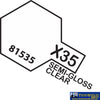 Tam-T81535 Tamiya Acrylic (Water) Paint Mini Semi-Gloss X-35 Clear 10Ml Glueandpaint