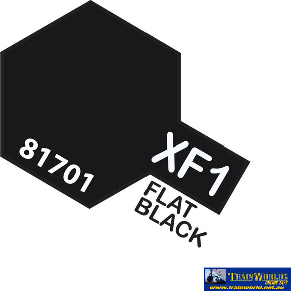 Tam-T81701 Tamiya Acrylic (Water) Paint Mini Flat Xf-1 Black 10Ml Glueandpaint