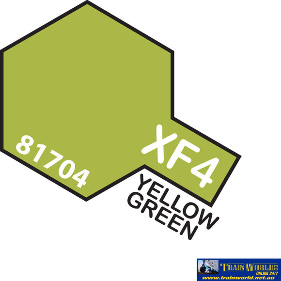 Tam-T81704 Tamiya Acrylic (Water) Paint Mini Flat Xf-4 Yellow Green 10Ml Glueandpaint