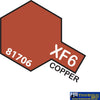 Tam-T81706 Tamiya Acrylic (Water) Paint Mini Flat Xf-6 Copper 10Ml Glueandpaint
