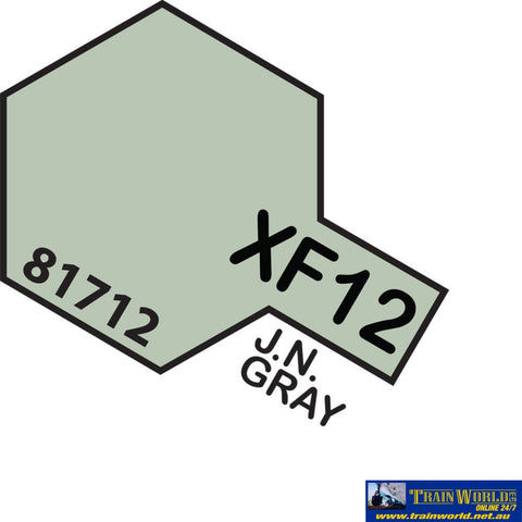 Tam-T81712 Tamiya Acrylic (Water) Paint Mini Flat Xf-12 J.n Grey 10Ml Glueandpaint