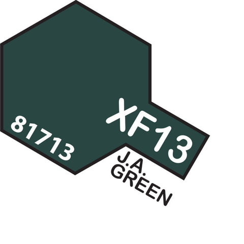 Tam-T81713 Tamiya Acrylic (Water) Paint Mini Flat Xf-13 J.a Green 10Ml Glueandpaint