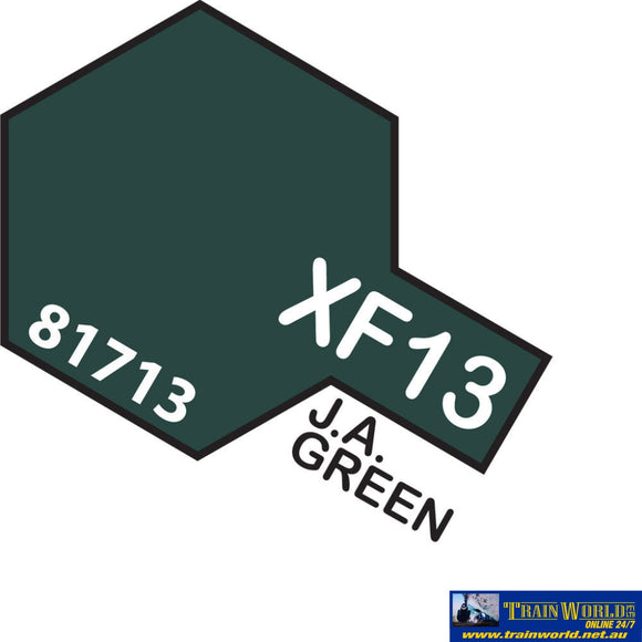Tam-T81713 Tamiya Acrylic (Water) Paint Mini Flat Xf-13 J.a Green 10Ml Glueandpaint
