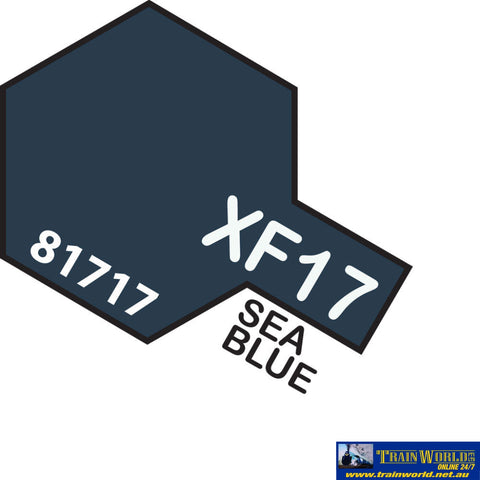 Tam-T81717 Tamiya Acrylic (Water) Paint Mini Flat Xf-17 Sea Blue 10Ml Glueandpaint