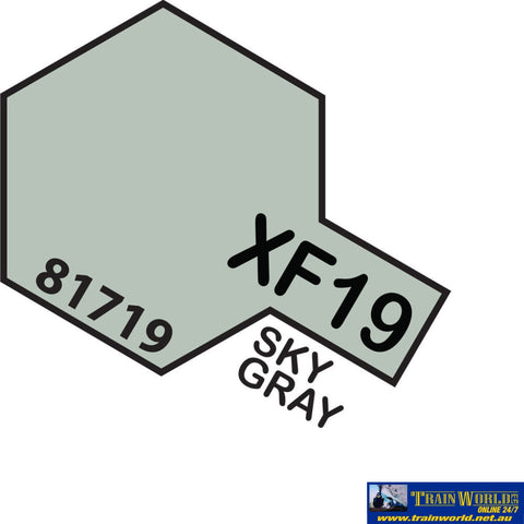 Tam-T81719 Tamiya Acrylic (Water) Paint Mini Flat Xf-19 Sky Grey 10Ml Glueandpaint