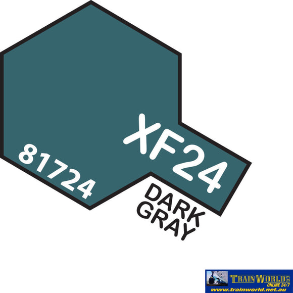 Tam-T81724 Tamiya Acrylic (Water) Paint Mini Flat Xf-24 Dark Grey 10Ml Glueandpaint