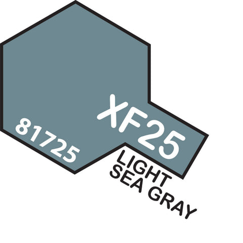 Tam-T81725 Tamiya Acrylic (Water) Paint Mini Flat Xf-25 Light Sea Grey 10Ml Glueandpaint