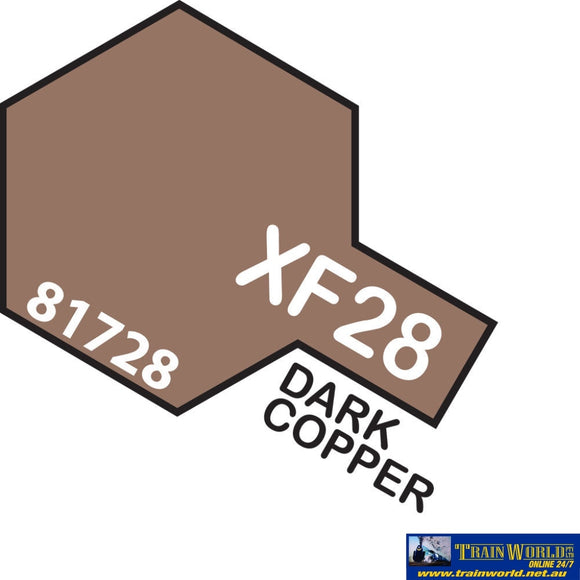 Tam-T81728 Tamiya Acrylic (Water) Paint Mini Flat Xf-28 Dark Copper 10Ml Glueandpaint