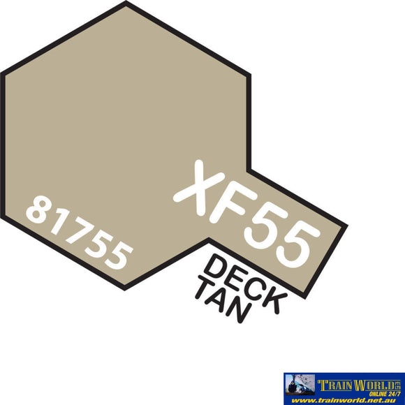 Tam-T81755 Tamiya Acrylic (Water) Paint Mini Flat Xf-55 Deck Tan 10Ml Glueandpaint