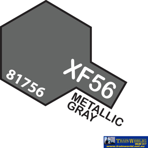 Tam-T81756 Tamiya Acrylic (Water) Paint Mini Flat Xf-56 Metallic Gray 10Ml Glueandpaint