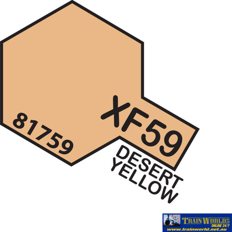 Tam-T81759 Tamiya Acrylic (Water) Paint Mini Flat Xf-59 Desert Yellow 10Ml Glueandpaint