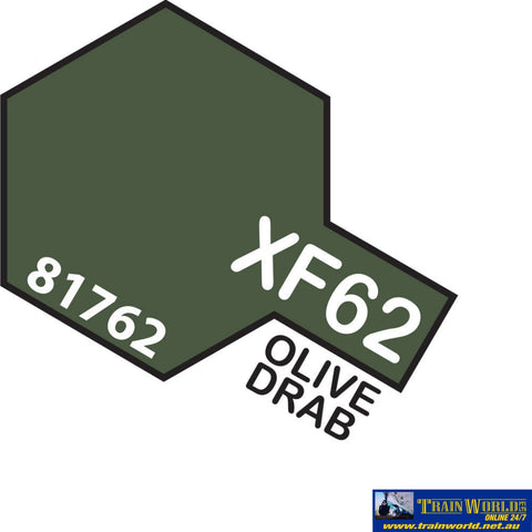 Tam-T81762 Tamiya Acrylic (Water) Paint Mini Flat Xf-62 Olive Drab 10Ml Glueandpaint