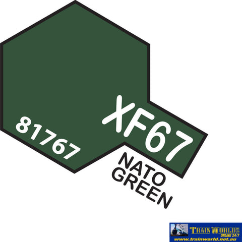 Tam-T81767 Tamiya Acrylic (Water) Paint Mini Flat Xf-67 Nato Green 10Ml Glueandpaint