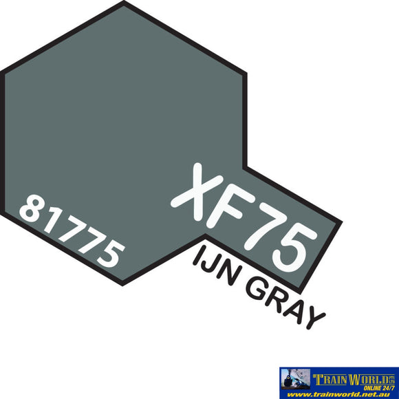 Tam-T81775 Tamiya Acrylic (Water) Paint Mini Flat Xf-75 I.j.n Grey 10Ml Glueandpaint