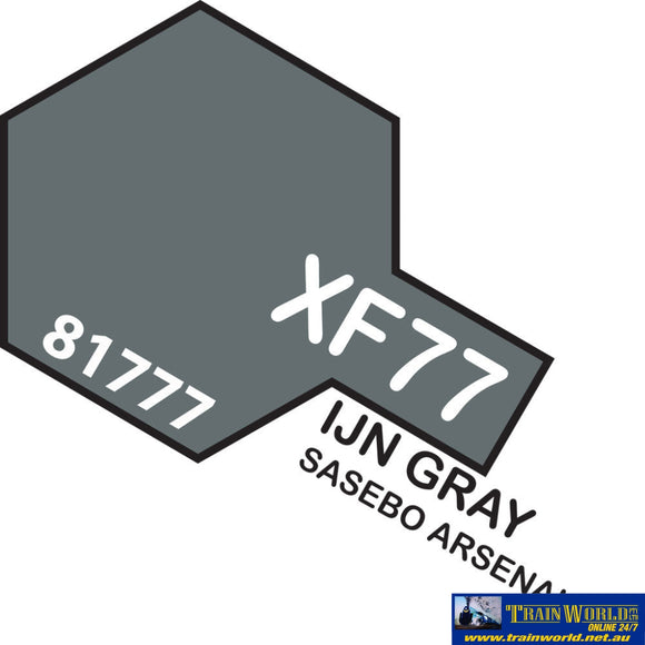 Tam-T81777 Tamiya Acrylic (Water) Paint Mini Flat Xf-77 I.j.n Grey Sasebo Arsenal 10Ml Glueandpaint