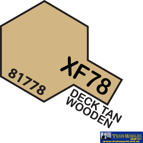 Tam-T81778 Tamiya Acrylic (Water) Paint Mini Flat Xf-78 Deck Tan Wooden 10Ml Glueandpaint
