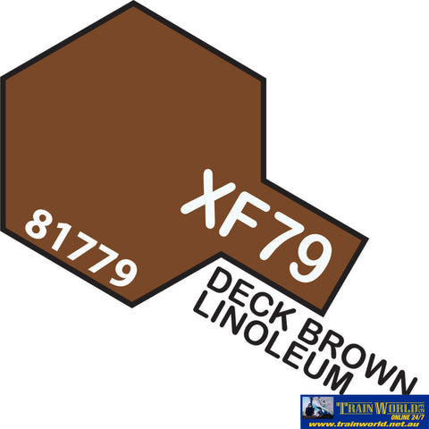 Tam-T81779 Tamiya Acrylic (Water) Paint Mini Flat Xf-79 Deck Brown Linoleum 10Ml Glueandpaint