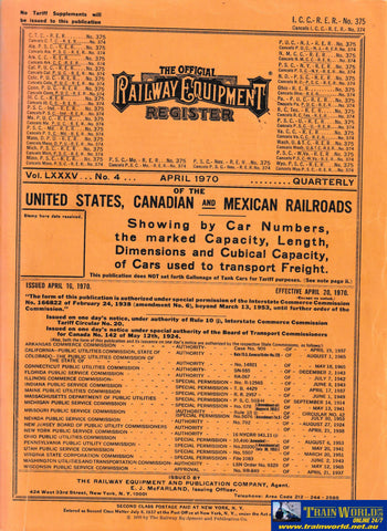 The Official Railway Equipment Register -Used- (UB3B-1136S) Reference