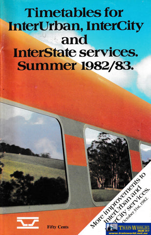 Timetables For Interurban Intercity And Interstate Services 1982/83 -Used- (Ubvb-0401S) Reference