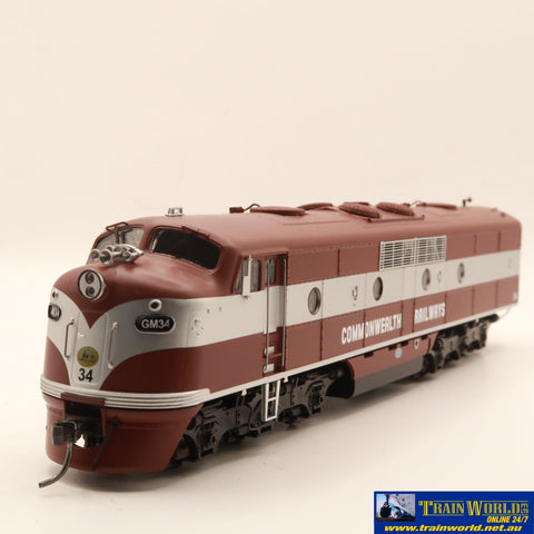 TRA-GM34 TrainOrama GM-Class GM34 Commonwealth Railways (CR) ’Maroon/Silver’ HO-Scale DCC-Ready/Sound-Ready Locomotive