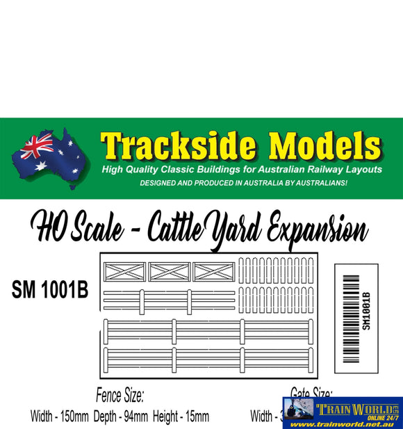Tsm - Sm1001B Trackside Models Ho Scale – Laser Cut “Cattle Yard Fencing Expansion” Structures