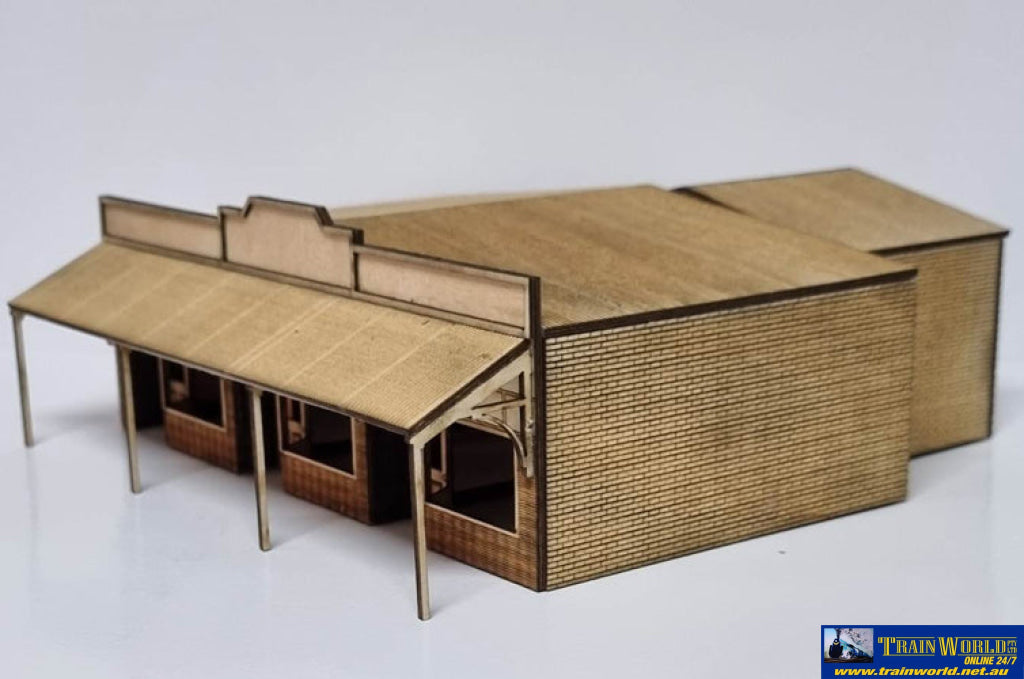 TSM-SM1043 Trackside Models HO SCALE – LASER CUT “THE SHOPS” – Train World