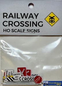 Ttg-001 The Train Girl -Signage- Railway Crossing Pack Ho Scale Scenery