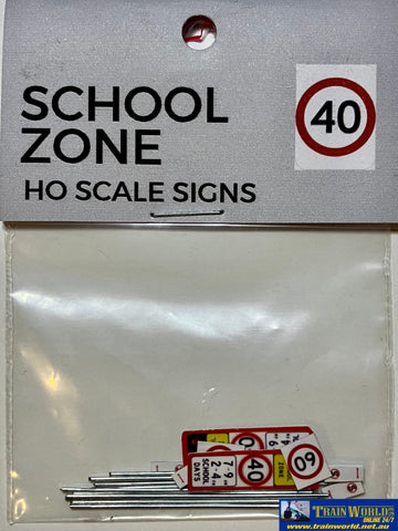 Ttg-005 The Train Girl -Signage- School Zone Pack Ho Scale Scenery