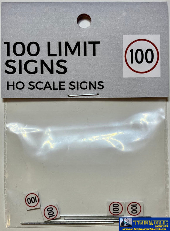 Ttg-012 The Train Girl -Signage- 100Km/H Limit (4-Pack) Ho Scale Scenery