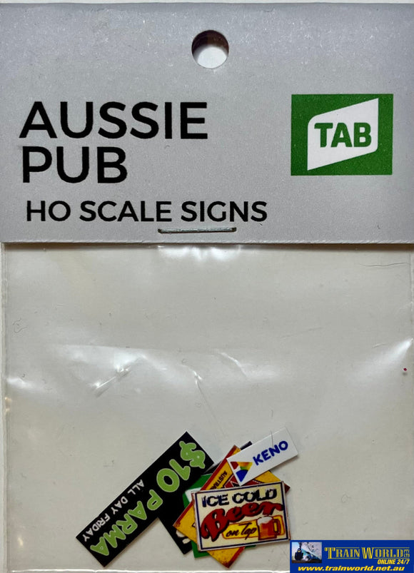Ttg-015 The Train Girl -Signage- Áussie Advertising Pub (6-Pack) Ho Scale Scenery