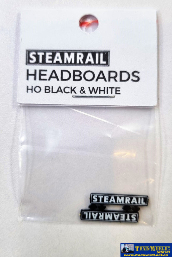 Ttg-059 The Train Girl -Signage- Steamrail Black & White Headboard Pack Ho Scale Scenery