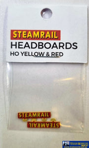 Ttg-060 The Train Girl -Signage- Steamrail Yellow & Red Headboard Pack Ho Scale Scenery