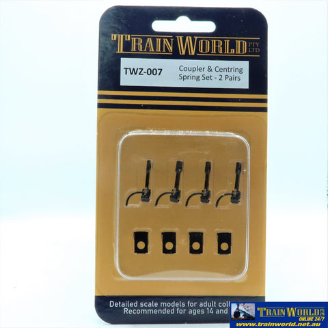 TWZ-007 Train World Victorian Railways Y Class Coupler & Centering Spring HO Scale. Part