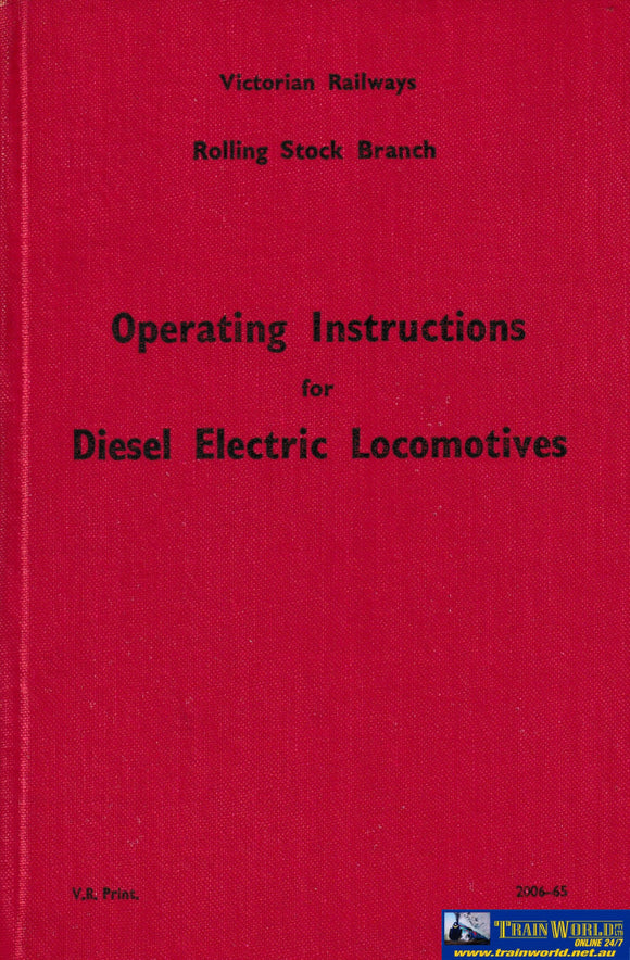 VR Operating Instructions for Diesel Electric Locomotives -Used- (UBVB-1193H) Reference