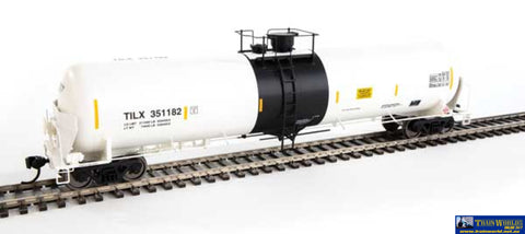 WAL-100756 Walthers-Proto 55’ Trinity Modified 30,145-Gallon Tank Car Trinity Industries Leasing #351182 (white black;