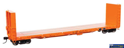 WAL-104351 Walthers-Proto 50’ CC&F Bulkhead Flatcar Canadian National #603405 (orange) HO-Scale Rolling Stock