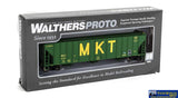 Wal-106164 Walthers-Proto 58 Evans 4780 Cu Ft 3-Bay Covered Hopper M-K-T Ho Scale Rolling Stock
