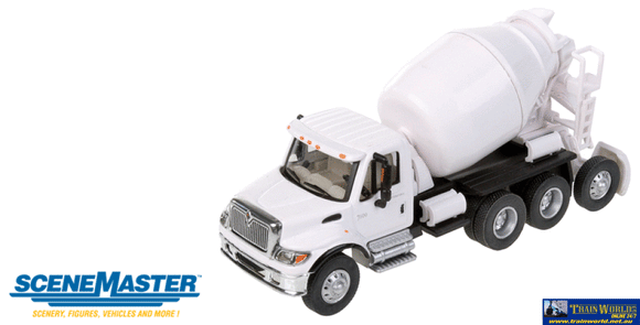 Wal-11678 Walthers Scenemaster International(R) 7600 3-Axle Cement Mixer - Assembled Ho Scale