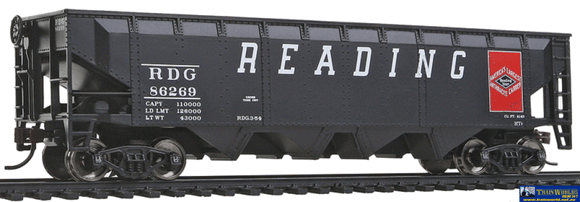 Wal-1422 Walthers-Trainline Offset Hopper Reading Ho Scale Rolling Stock