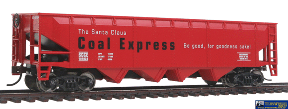 Wal-1439 Walthers-Trainline Offset Hopper Santa Claus Coal Express Ho Scale Rolling Stock