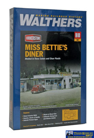 Wal-2909 Walthers Cornerstone Kit Miss Betties Diner Ho Scale Structures