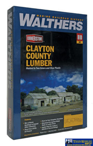 Wal-2911 Walthers Cornerstone Kit Clayton Lumber Company Ho Scale Structures