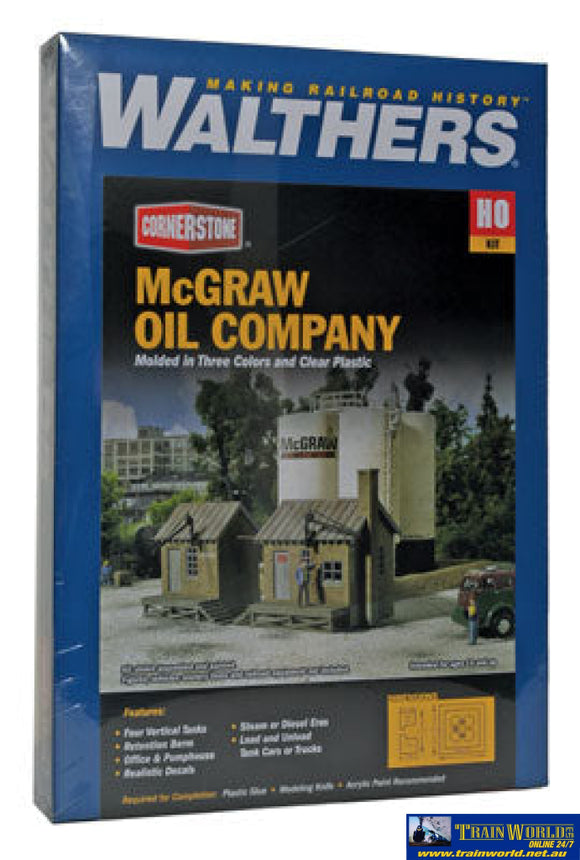 Wal-2913Z Walthers Cornerstone Kit Mcgraw Oil Company Ho Scale Structures