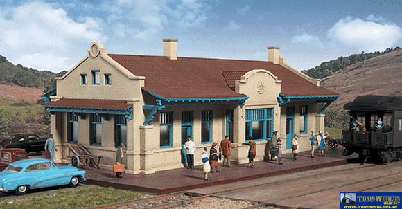 Wal-2920 Walthers Cornerstone Kit Mission Style Depot Ho Scale Structures