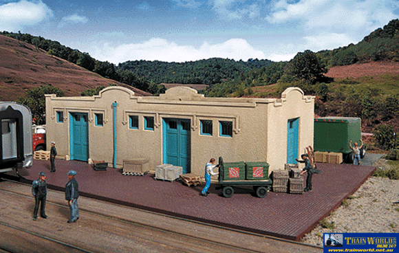 Wal-2921Z Walthers Cornerstone Kit Mission Style Freight House Ho Scale Structures