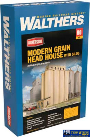 Wal-2942 Walthers Cornerstone Kit Head House W/silos Ho Scale Structures