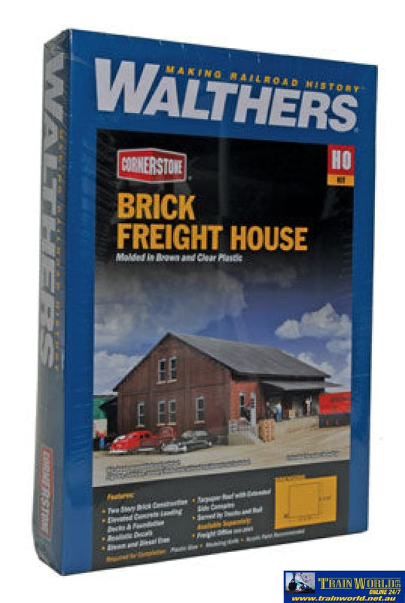 Wal-2954Z Walthers Cornerstone Kit Brick Freight House Ho Scale Structures