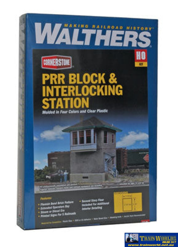 Wal-2982 Walthers Cornerstone Kit Prr Block & Interlocking Station Ho Scale Structures