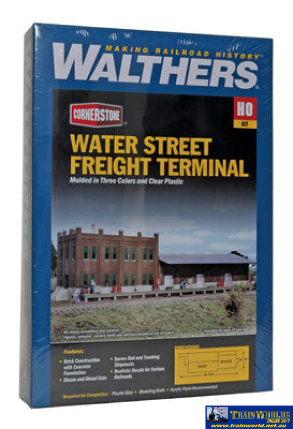 Wal-3009 Walthers Cornerstone Kit Water Street Freight Terminal Ho Scale Structures