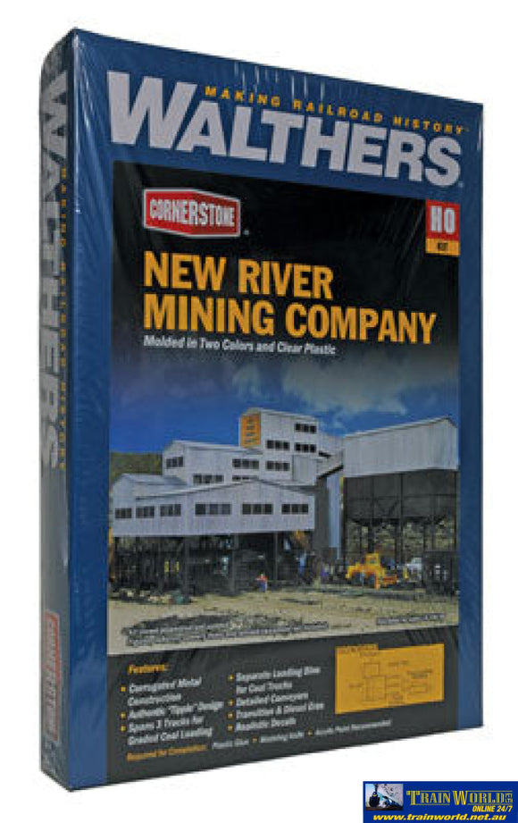 Wal-3017 Walthers Cornerstone Kit New River Mining Co Ho Scale Structures